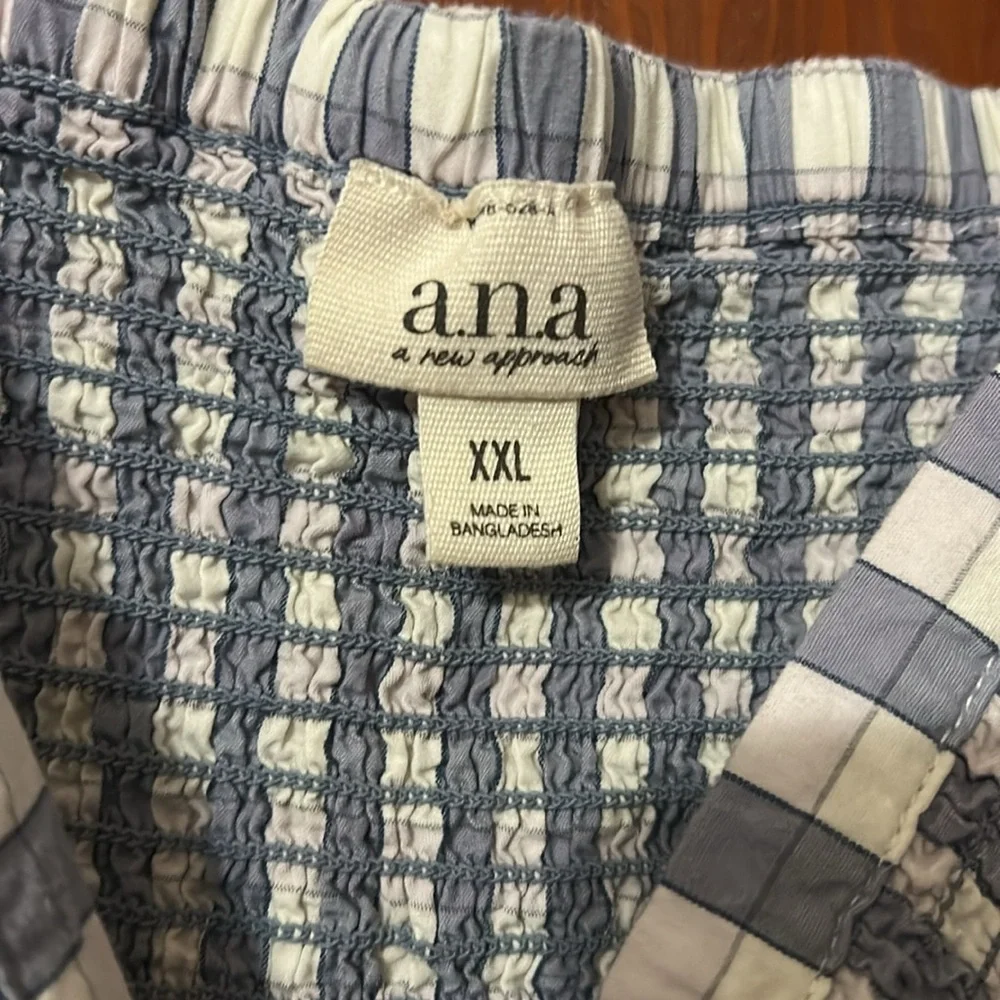 a.n.a Blue and White Maxi Sundress with Flutter Sleeves size XXL - Picture 7 of 8